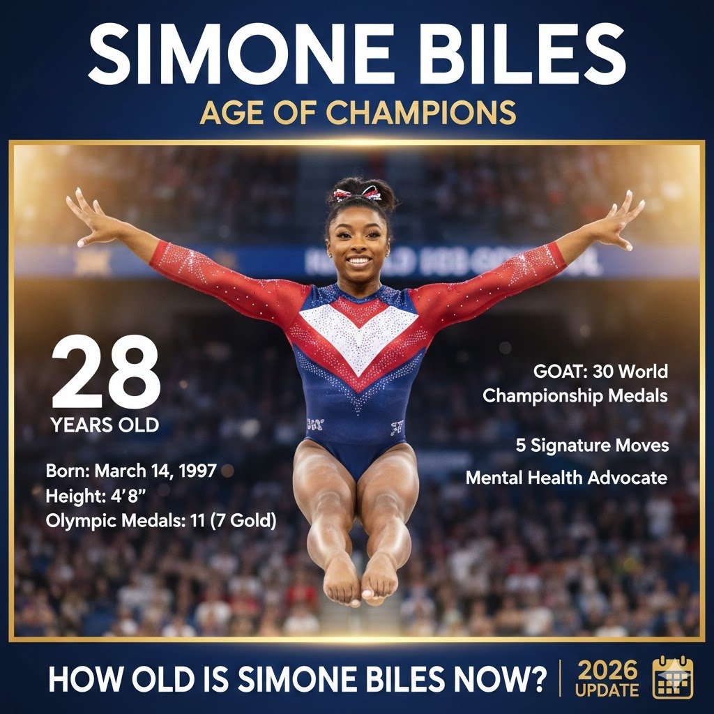 How Old Is Simone Biles Now? (2026 Age, Height, & Career Wins)